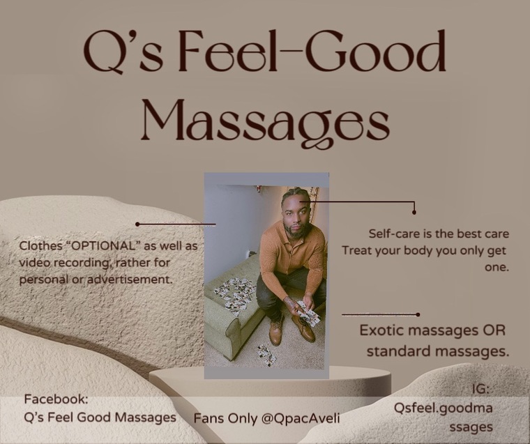 Qs Feel Good Massages ๐๐พโโ๏ธ๐๐ปโโ๏ธ๐๐ฟโโ๏ธ๐๐ผโโ๏ธ banner image