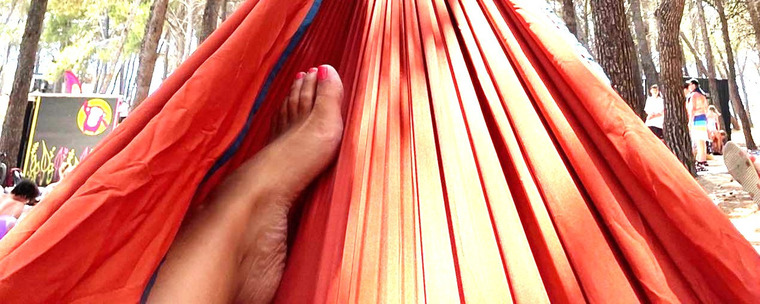 Scares on woman feet cover image