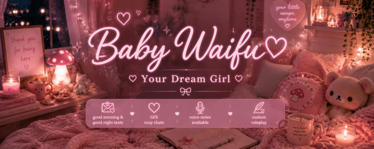 Baby Waifu ♡ Your Cozy Online Dream Girl banner image