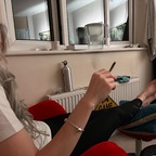 Wild blonde with a red chair avatar