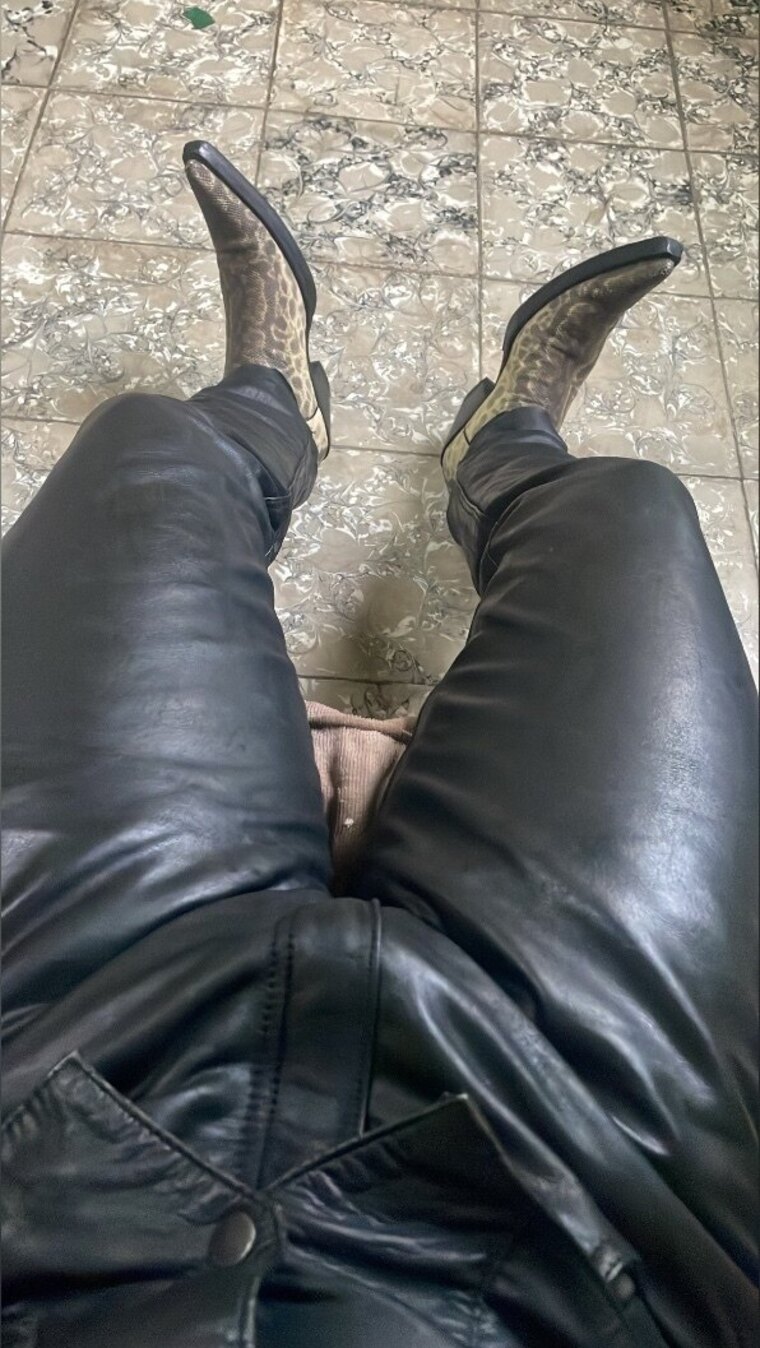 Cowboy in leather banner image
